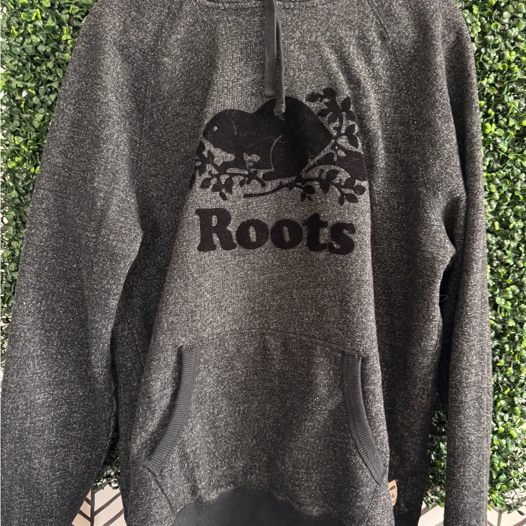 Roots Black And White Knit Hoodie